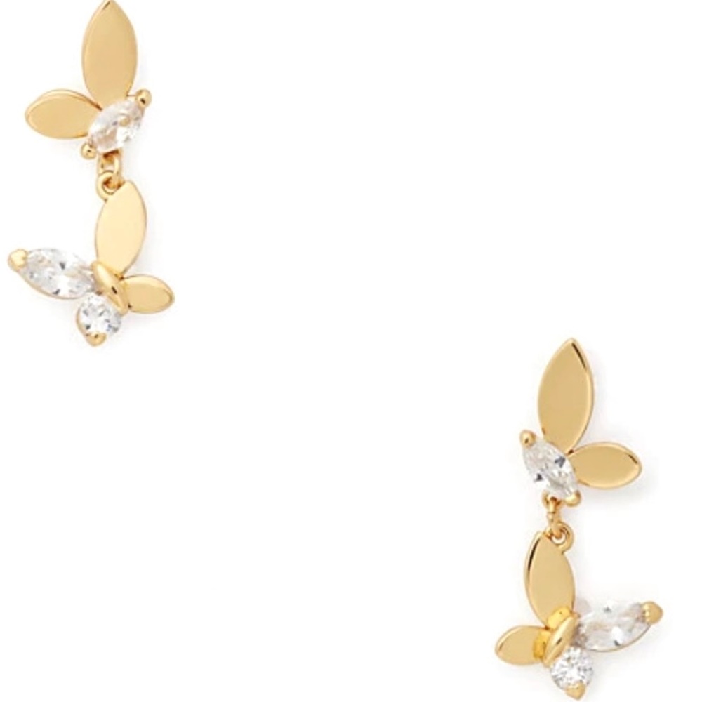 $58 Kate Spade Social Butterfly Gold Drop Earrings